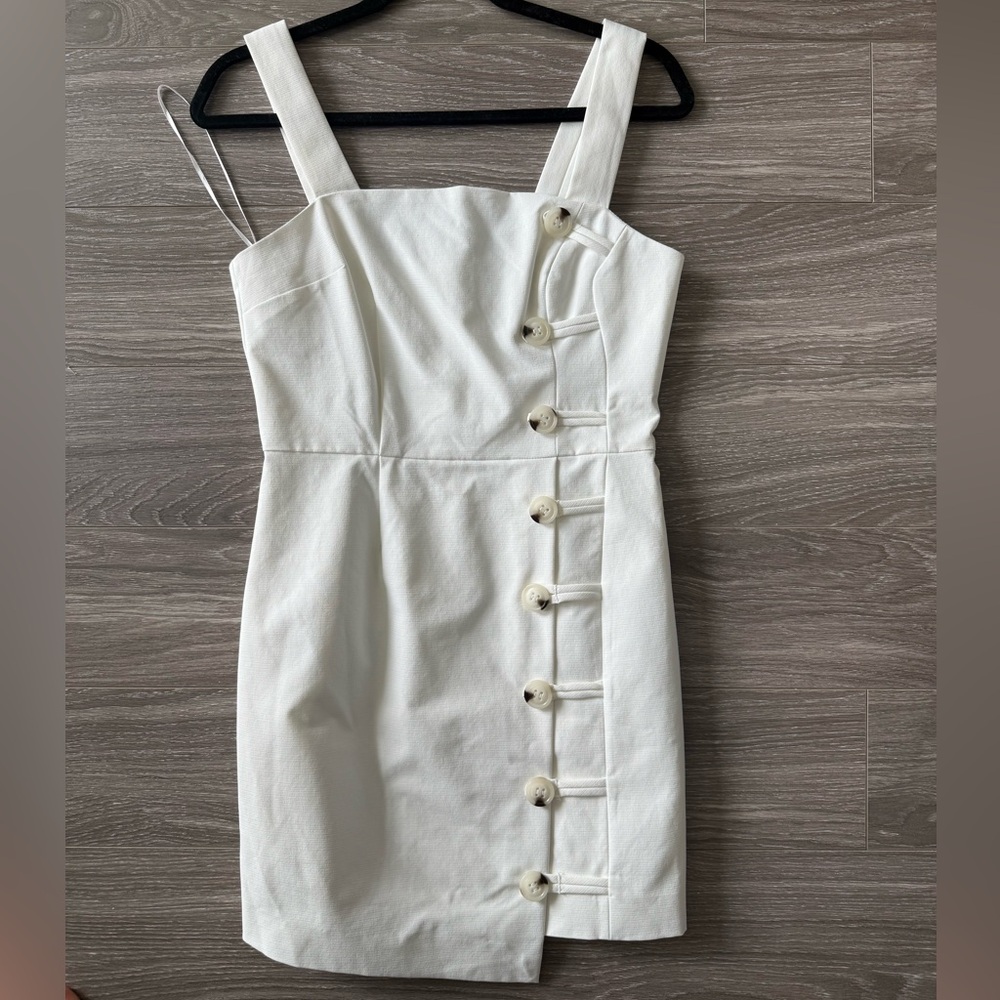 Finders Keepers Cream Sheath Mini Dress Sleeveless